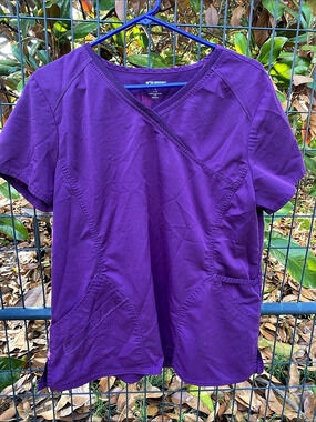 SURLSTAR Women's Purple Short Sleeve Top Size Large